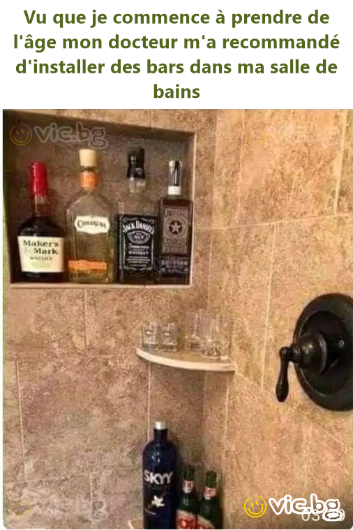 Vu que je commence à prendre de l'âge mon docteur m'a recommandé d'installer des bars dans ma salle de bains