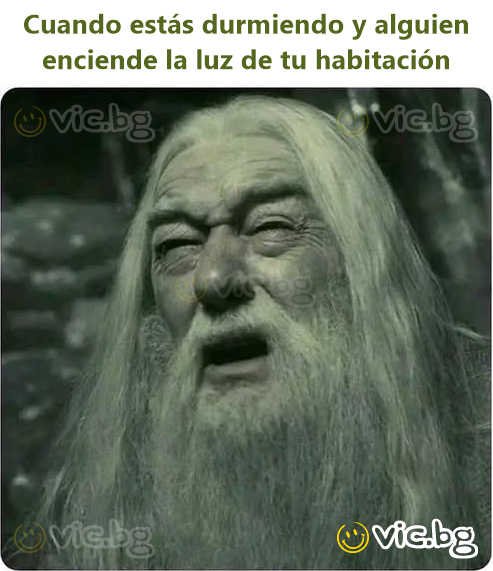 Cuando estás durmiendo y alguien enciende la luz de tu habitación