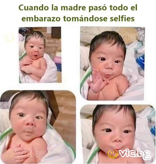 Cuando la madre pasó todo el embarazo tomándose selfies