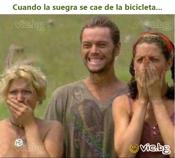 Cuando la suegra se cae de la bicicleta...