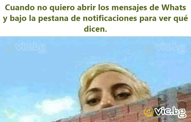 Cuando no quiero abrir los mensajes de Whats y bajo la pestana de notificaciones para ver qué dicen.