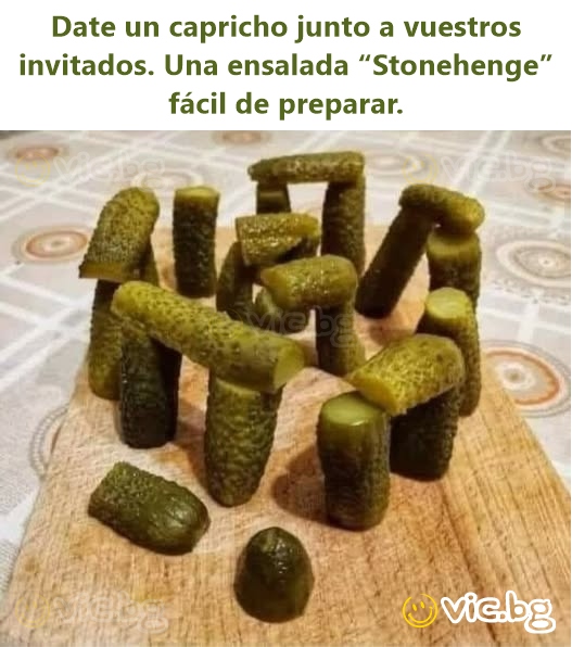 Date un capricho junto a vuestros invitados. Una ensalada “Stonehenge” fácil de preparar.