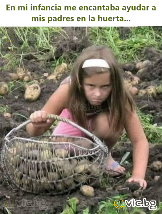 En mi infancia me encantaba ayudar a mis padres en la huerta...