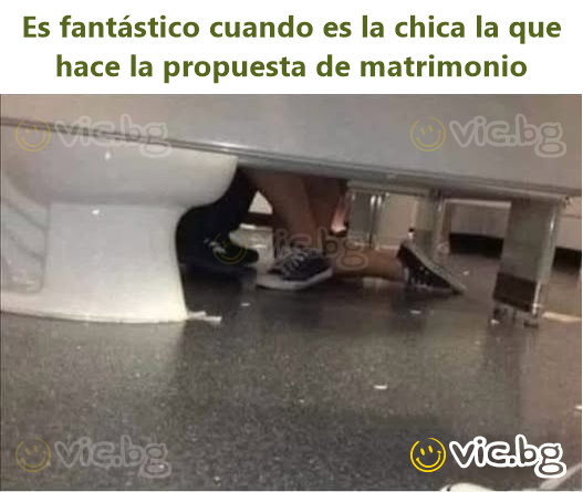 Es fantástico cuando es la chica la que hace la propuesta de matrimonio
