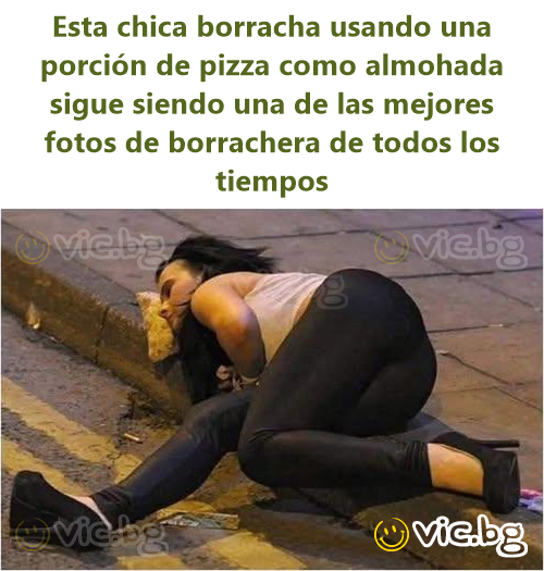 Esta chica borracha usando una porción de pizza como almohada sigue siendo una de las mejores fotos de borrachera de todos los tiempos