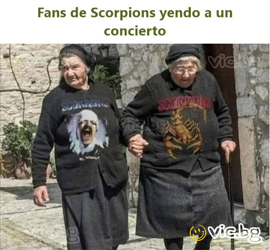 Fans de Scorpions yendo a un concierto