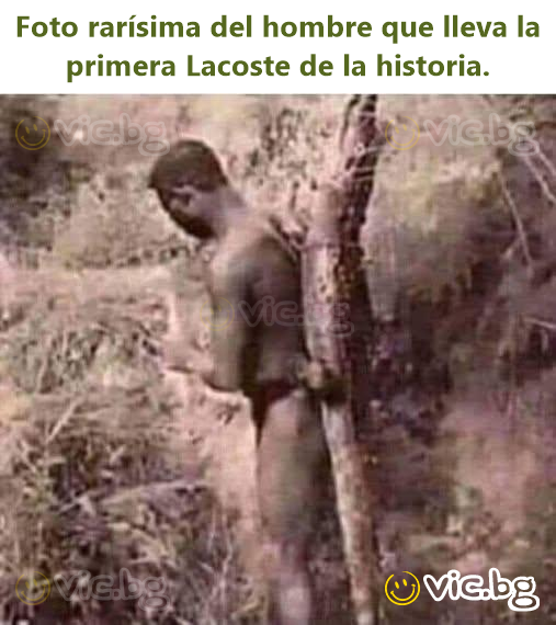 Foto rarísima del hombre que lleva la primera Lacoste de la historia.