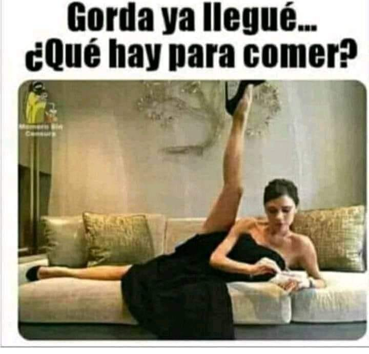 Gorda ya llegué... ¿ Qué hay para comer?