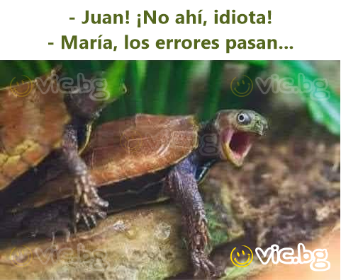 - Juan! ¡No ahí, idiota! - María, los errores pasan...