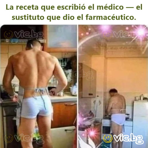 La receta que escribió el médico — el sustituto que dio el farmacéutico.