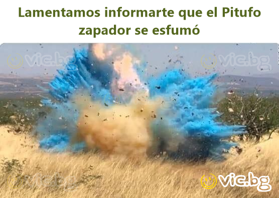 Lamentamos informarte que el Pitufo zapador se esfumó