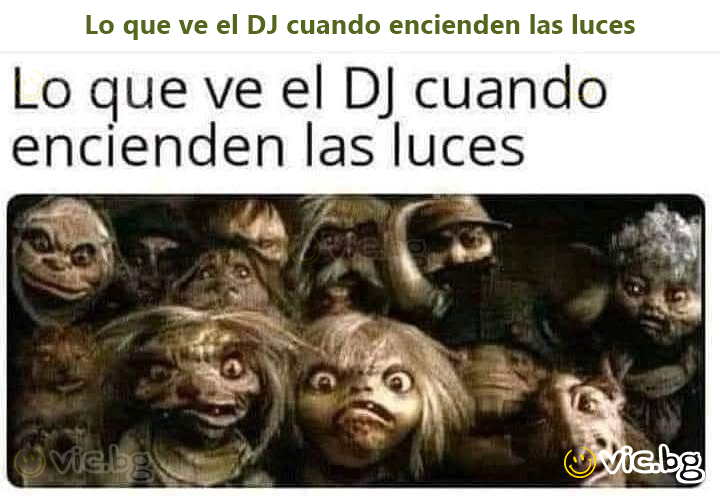 Lo que ve el DJ cuando encienden las luces