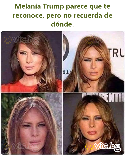 Melania Trump parece que te reconoce, pero no recuerda de dónde.