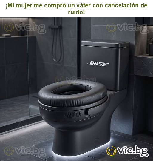 ¡Mi mujer me compró un váter con cancelación de ruido!