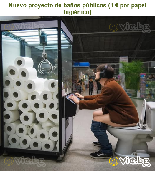 Nuevo proyecto de baños públicos (1 € por papel higiénico)
