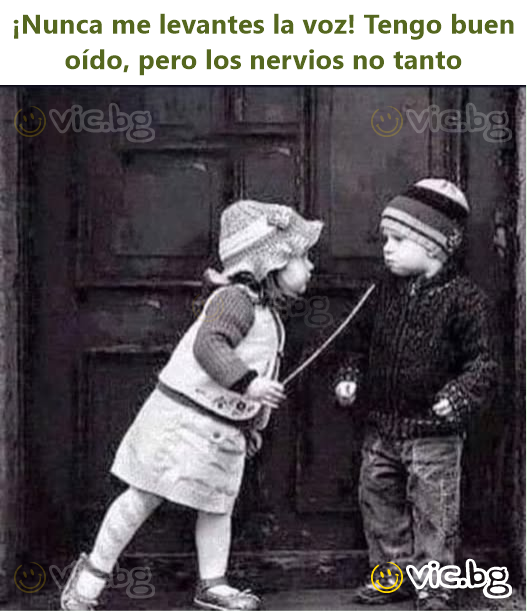 ¡Nunca me levantes la voz! Tengo buen oído, pero los nervios no tanto