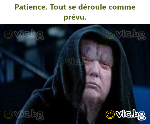 Patience. Tout se déroule comme prévu.