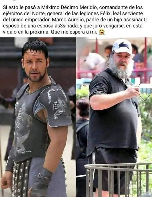 Si esto le pasó a Máximo Décimo Meridio, comandante de los ejércitos del Norte, general de las legiones Félix, leal serviente del único emperador, Marco Aurelio, padre de un hijo asesinado, esposo de...