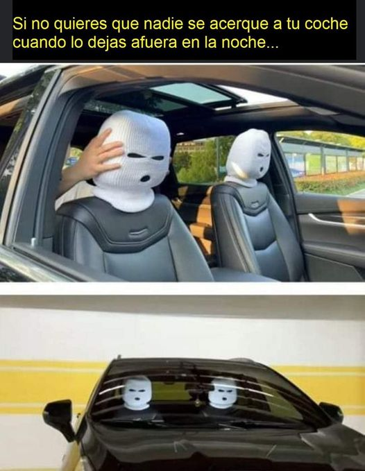 Si no quieres que nadie se acerque a tu coche cuando lo dejas afuera en la noche...