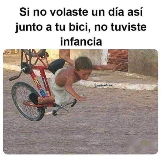 Si no volaste un día así junto a tu bici, no tuviste infancia