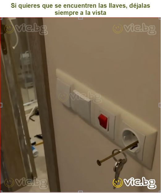 Si quieres que se encuentren las llaves, déjalas siempre a la vista