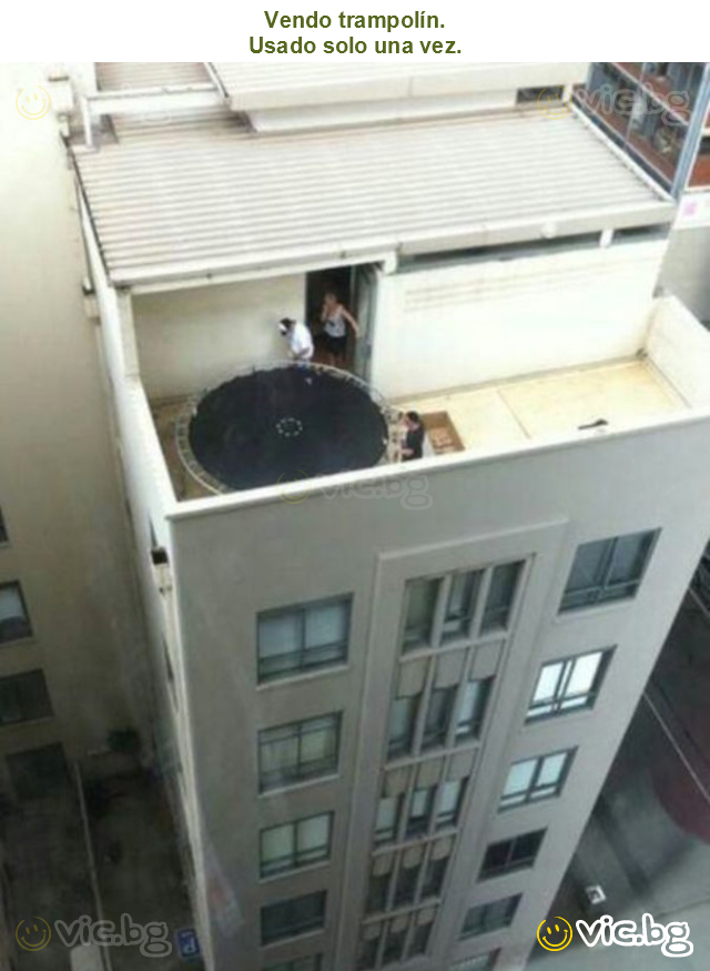 Vendo trampolín.
Usado solo una vez.