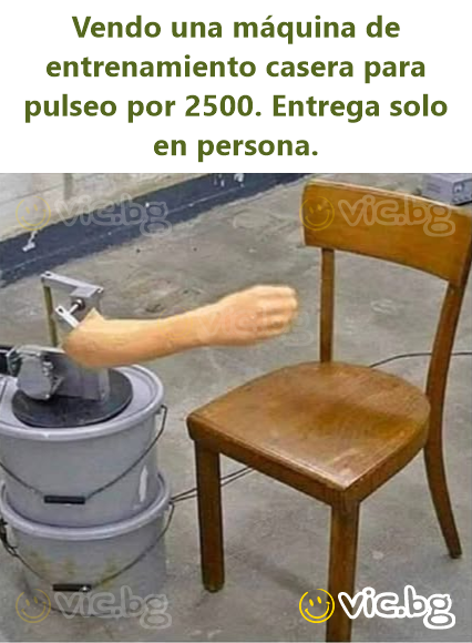 Vendo una máquina de entrenamiento casera para pulseo por 2500. Entrega solo en persona.
