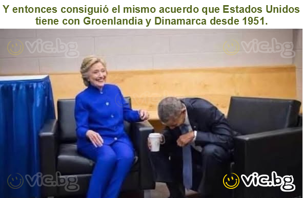 Y entonces consiguió el mismo acuerdo que Estados Unidos tiene con Groenlandia y Dinamarca desde 1951.