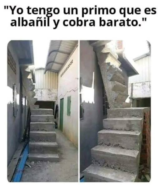 "Yo tengo un primo que es albañil y cobra barato."