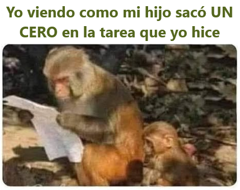 Yo viendo como mi hijo sacó UN CERO en la tarea que yo hice