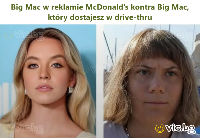 Big Mac w reklamie McDonald’s kontra Big Mac, który dostajesz w drive-thru