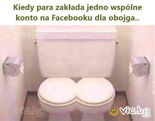 Kiedy para zakłada jedno wspólne konto na Facebooku dla obojga..