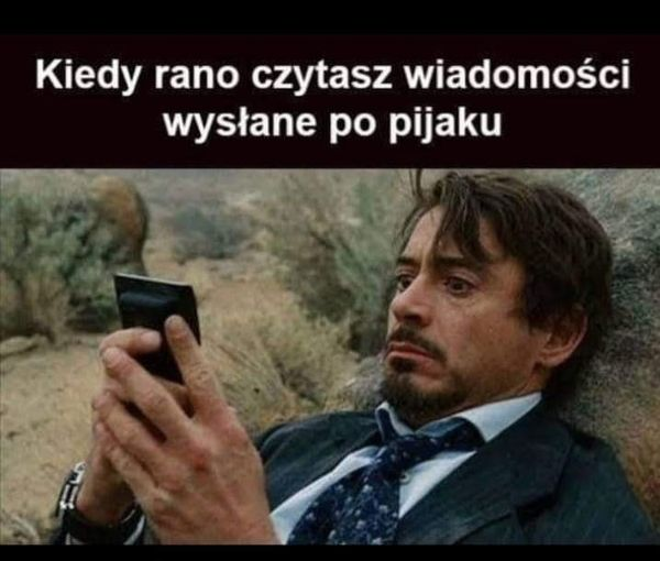 Kiedy rano czytasz wiadomosci wystane po pijaku