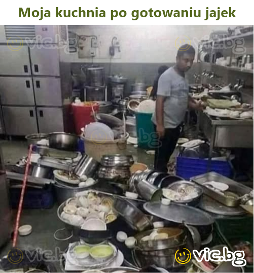 Moja kuchnia po gotowaniu jajek
