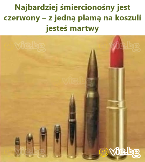 Najbardziej śmiercionośny jest czerwony – z jedną plamą na koszuli jesteś martwy