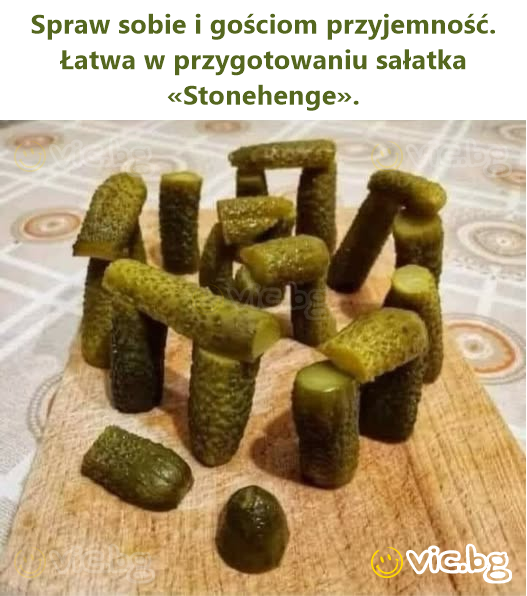 Spraw sobie i gościom przyjemność. Łatwa w przygotowaniu sałatka «Stonehenge».