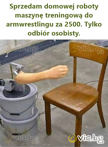 Sprzedam domowej roboty maszynę treningową do armwrestlingu za 2500. Tylko odbiór osobisty.
