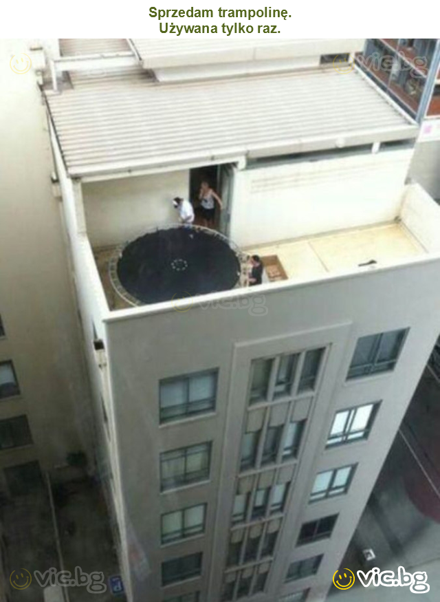 Sprzedam trampolinę.
Używana tylko raz.