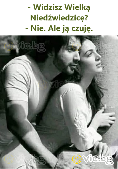 - Widzisz Wielką Niedźwiedzicę? - Nie. Ale ją czuję.