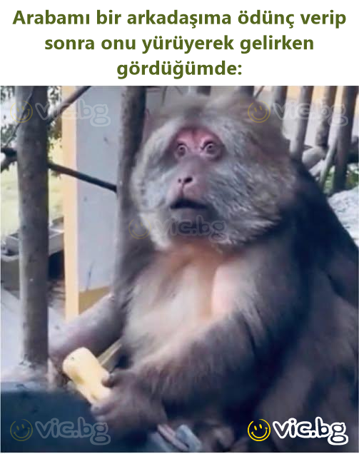 Arabamı bir arkadaşıma ödünç verip sonra onu yürüyerek gelirken gördüğümde: