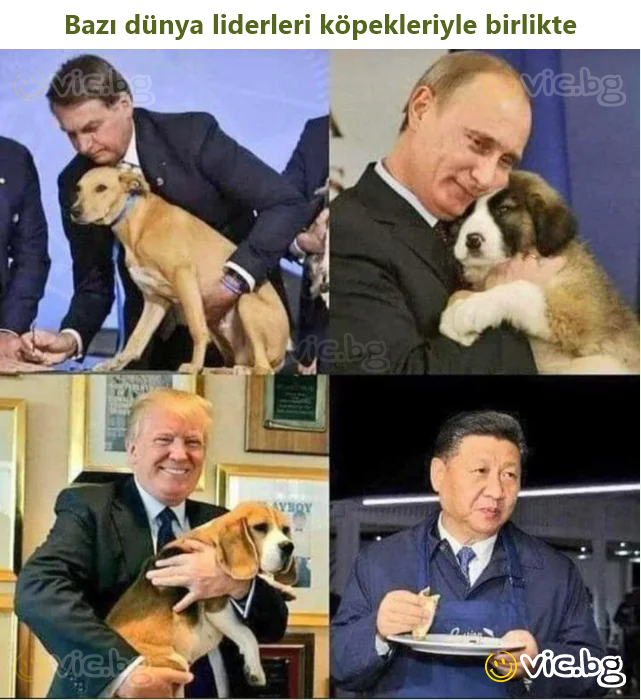 Bazı dünya liderleri köpekleriyle birlikte