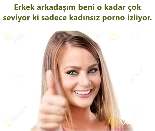 Erkek arkadaşım beni o kadar çok seviyor ki sadece kadınsız porno izliyor.