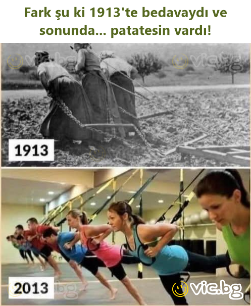 Fark şu ki 1913'te bedavaydı ve sonunda... patatesin vardı!