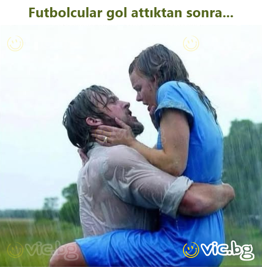Futbolcular gol attıktan sonra...