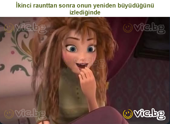 İkinci raunttan sonra onun yeniden büyüdüğünü izlediğinde