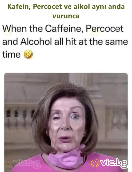 Kafein, Percocet ve alkol aynı anda vurunca