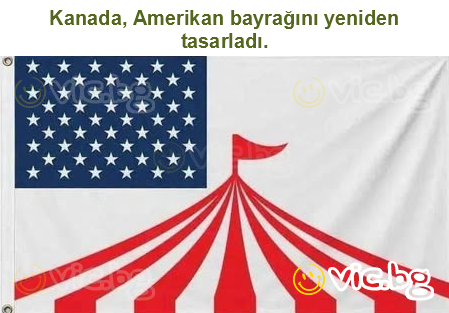 Kanada, Amerikan bayrağını yeniden tasarladı.