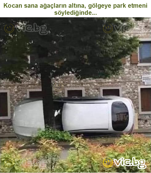 Kocan sana ağaçların altına, gölgeye park etmeni söylediğinde...