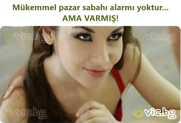 Mükemmel pazar sabahı alarmı yoktur... AMA VARMIŞ!