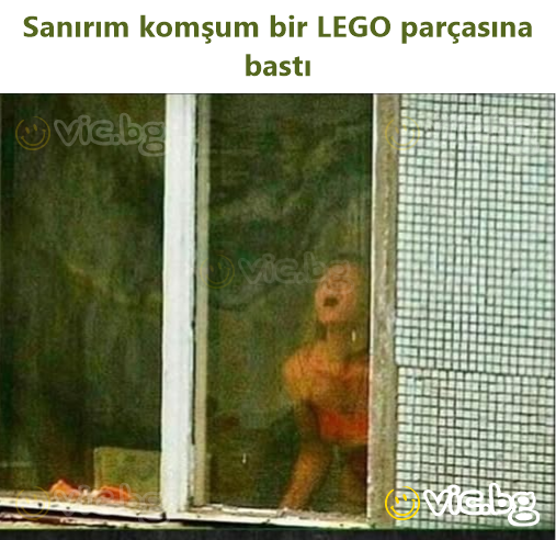 Sanırım komşum bir LEGO parçasına bastı